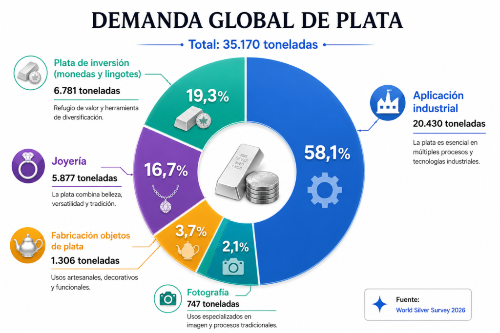 Grafico Demanda Global de plata